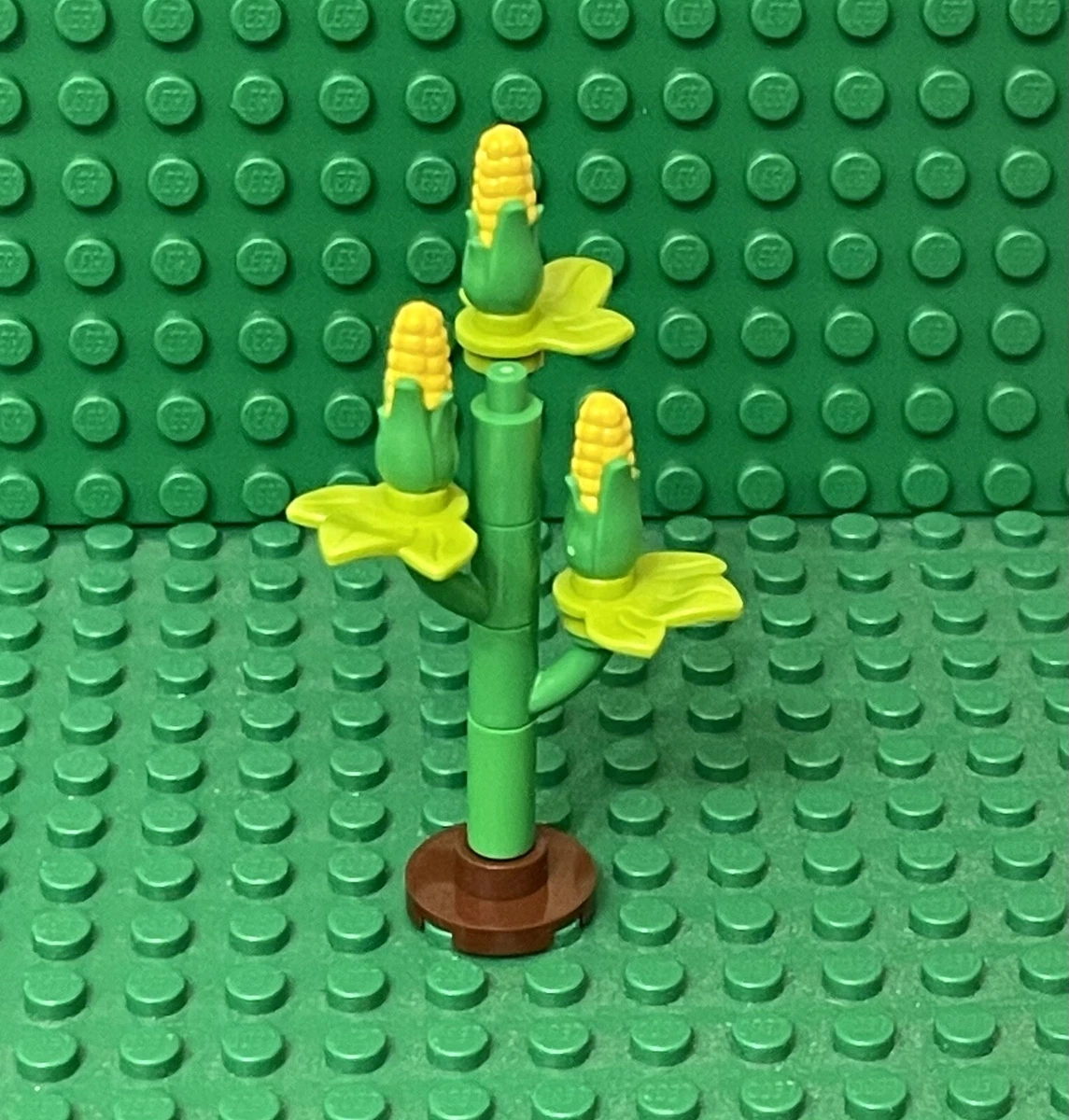 Lego City Farm Mini Figures Corn Maize Vegetable Stalk Plants With 3 Corns