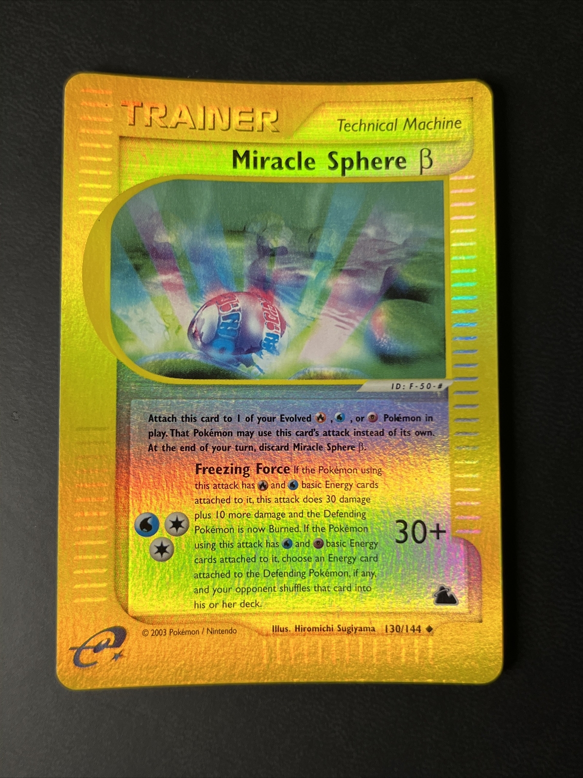 Miracle Sphere Beta 130/144 Reverse Holo Pokemon Card - NM 2003 Skyridge Set