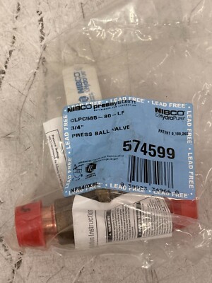 NIBCO HydraPure 3/4'' Press Ball Valve (574599) Lead-Free Bronze CLPC585-80-LF