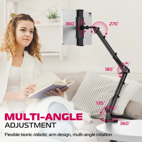 Ulanzi T2 Soporte de brazo largo ajustable de metal para tableta soporte de escritorio para teléfonos iPad - Imagen 5 de 8