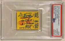 1978 Pete Rose Signed Baseball 44 Game Hit Streak Ticket Certified PSA/DNA 10