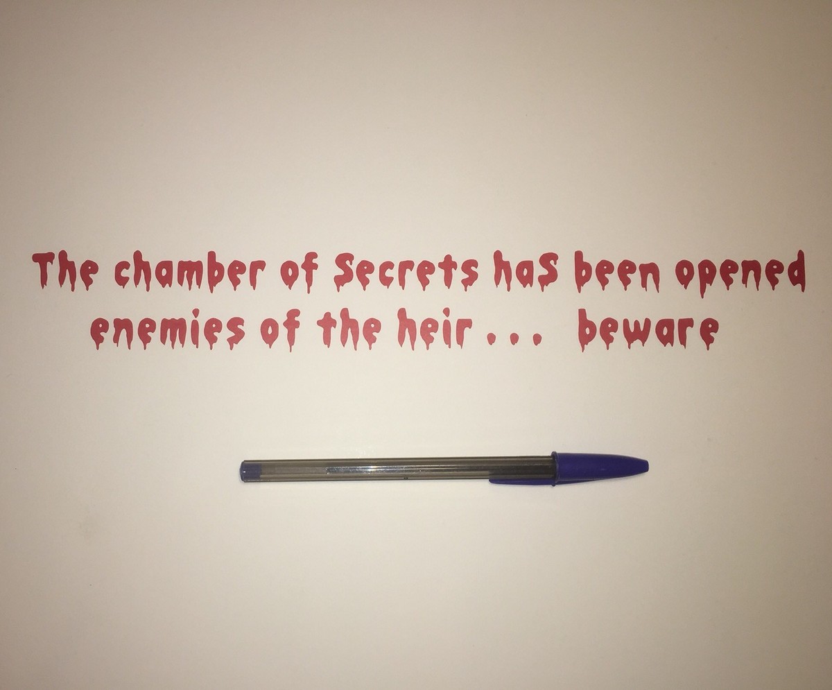 Chamber of Secrets has been opened enemies of the heir beware