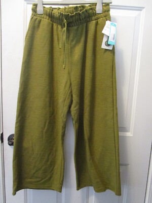 THREADS 4 THOUGHT DARIELLE CROP PANTS IN GREEN SIZE LARGE NEW