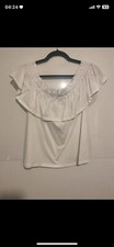 Womens Size 12 White Bardot Top