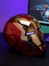 US Ships  Iron Man MK5 1:1 Helmet AUTOKING Wearable Voice-control Golden Mask