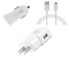 Fast Adaptive Wall Car Adapter Micro USB For Samsung Galaxy J2 Core/Dash/Pure