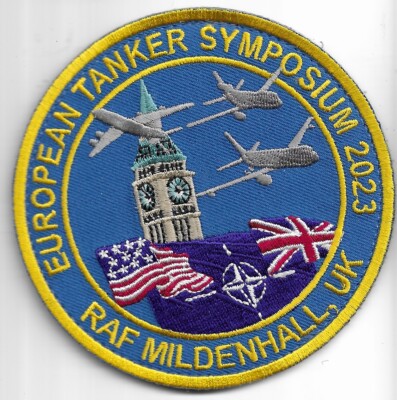 USAF PATCH  100 ARW EURO TANKER  SYMPOS MILDENHALL US AIR FORCE SQUADRON PATCH