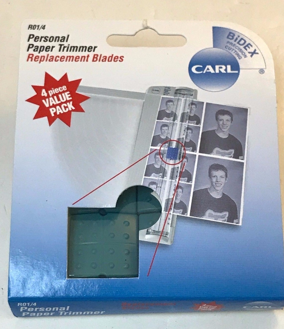 8 Blades CARL BIDEX R01/4 Precision REPLACEMENT Straight BLADES