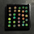 Natural Ethiopian Opal Round Cabochon Loose Gemstone Lot 25 Pcs 4 MM 5 CT