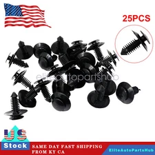25* Black Clips Door Trim-Panel Retainer Fits Ford TRUCKS F-150 85-15 N805155-S