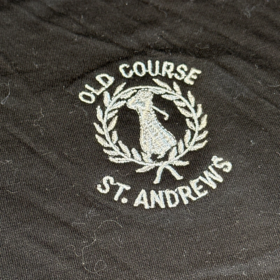 Camisa Polo de Golf Bobby Jones Mujer Pequeña Negra OLD COURSE ST. ANDREWS Logo S Foto 3 de 4