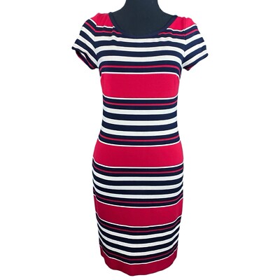 collared contrast trim knit mini dress Navy Contrast Collar Knit Mini Dress – self-portrait-US main image 0