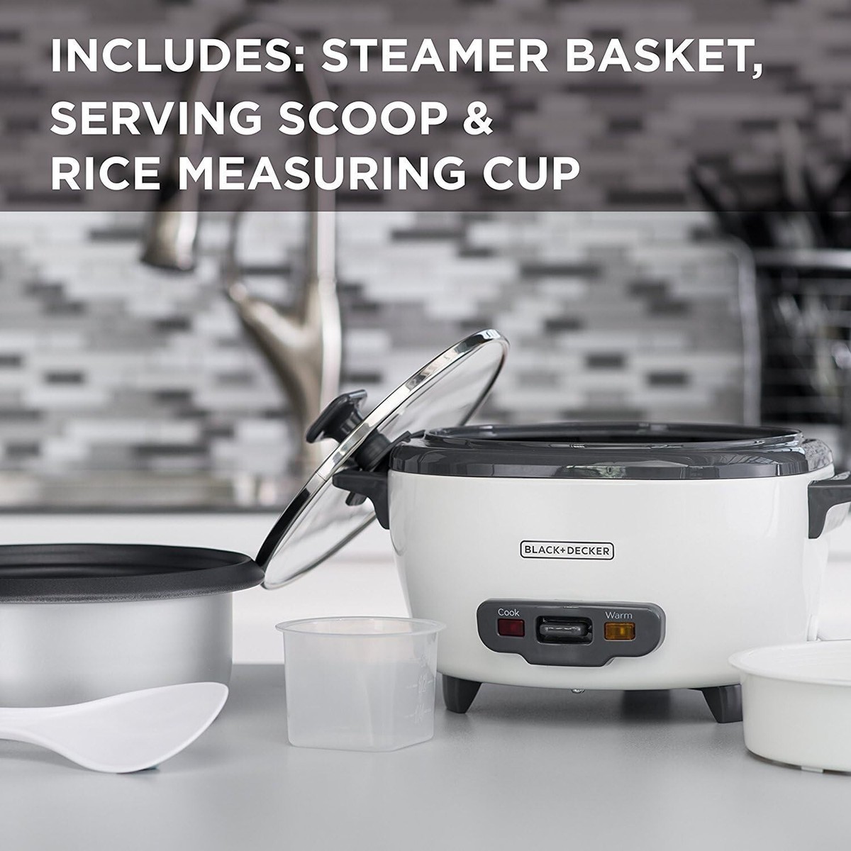 Black Decker Rice Cooker Steamer BLACK+DECKER 2-in-1 Rice Cooker