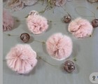 Merry Christmas Gold Blush Pink Tulle Tree Garland New 6' Cupcakes and Cashmere