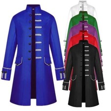 Mens Vintage Tailcoat Jacket Goth Steampunk Formal Gothic Victorian Coat Costume