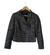 Banana Republic Factory tweed moto style jacket size 2