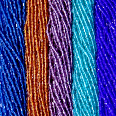Czech 9/0 3cut Preciosa Hex Cut Proud Peacock Bundle Glass Seed Beads