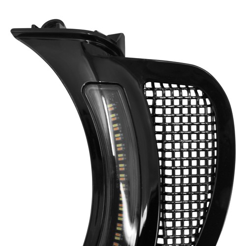 Black Headlight Vent Accent LED Running Turn Signal Light For Harley Road Glide - Picture 18 of 19