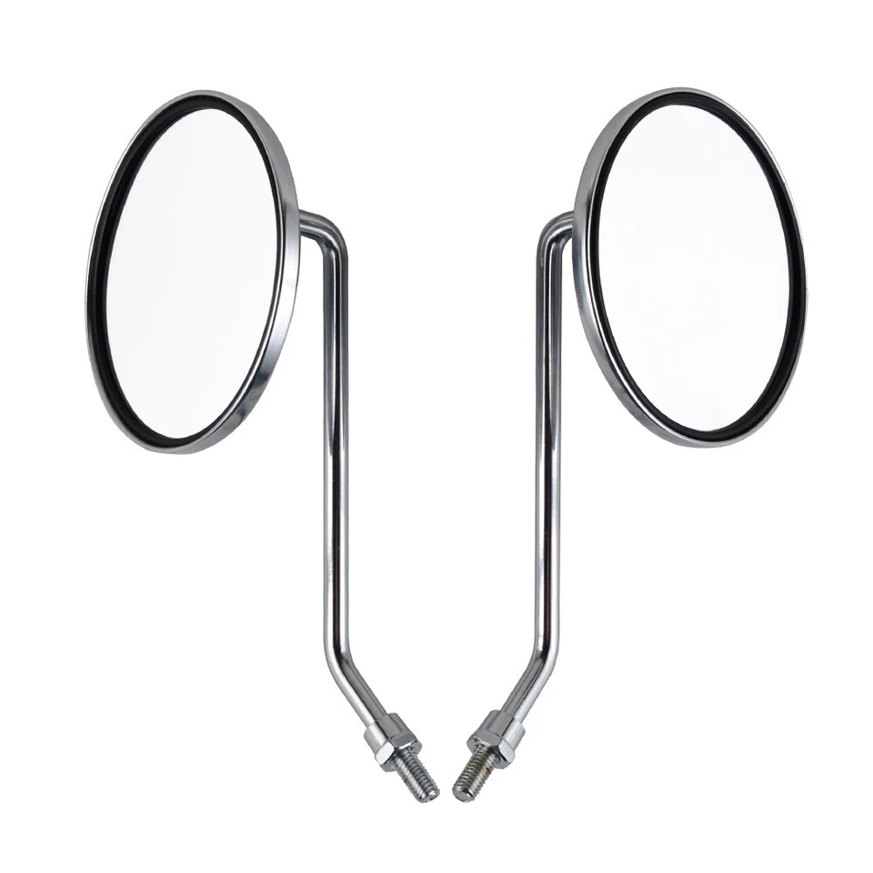 M8 8mm x 1.25 Chrome Motorcycle Scooter Mirrors for CF MOTO GY6 50cc 150cc - Image 2 of 4