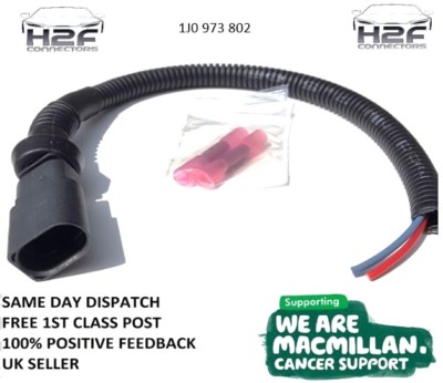 VW Audi Porsche Brake Pad Wear Sensor Connector Pigtail – 1J0973802, Male Plug