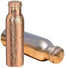 Set-2 Pitcher Pot Flask Water Hammered Copper Bottle Container Handmade 950 ml