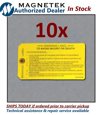 10pcs, Flex Yellow Magnetek TX Safety Tag, Radio Remote Control Transmitters