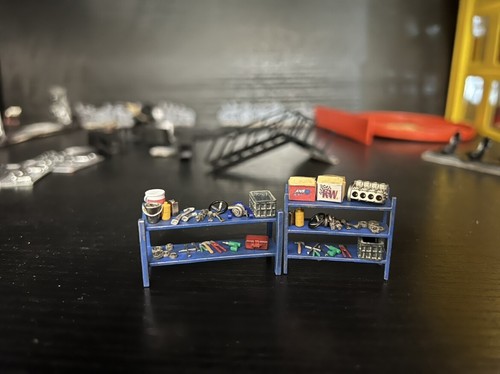 1/64 Diorama Parti Attrezzo Garage Auto Modello Officina Manutenzione Oggetti Scena Modello - Foto 5 di 48