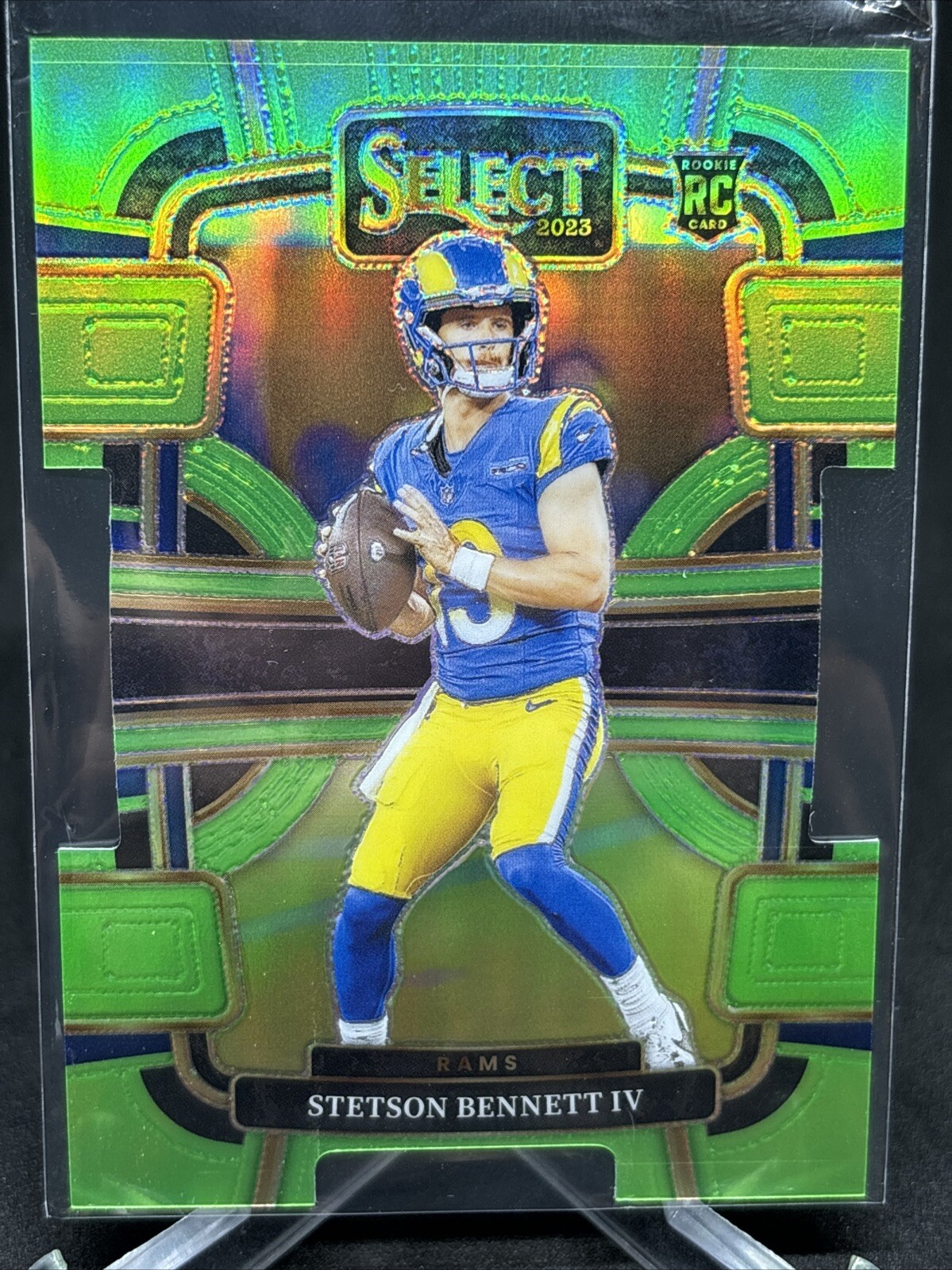 2023 Select STETSON BENNETT IV #55 RC Concourse NEON GREEN DIE-CUT Prizm #/599