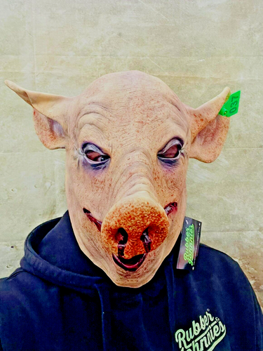 Adult Halloween Pig Mask Deluxe Latex Evil Butcher Scary Animal Mask Horror Mask - 第 2/11 張圖片