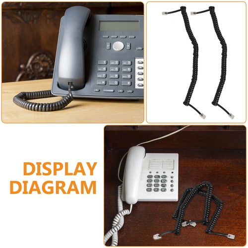 2 Pcs Cable Coiled Phone Cord for Landline Telephone Cords - Zdjęcie 7 z 12