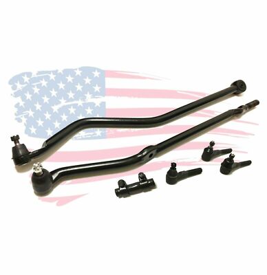 6 New Pc Steering Kit for Jeep Cherokee Comanche Drag Link Tie Rods Track Bar