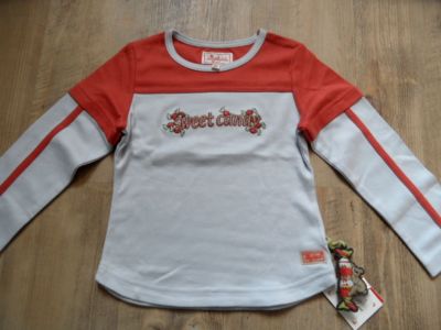 Sigikid beautiful long sleeve shirt orange light blue sweet candy size 98 new st817