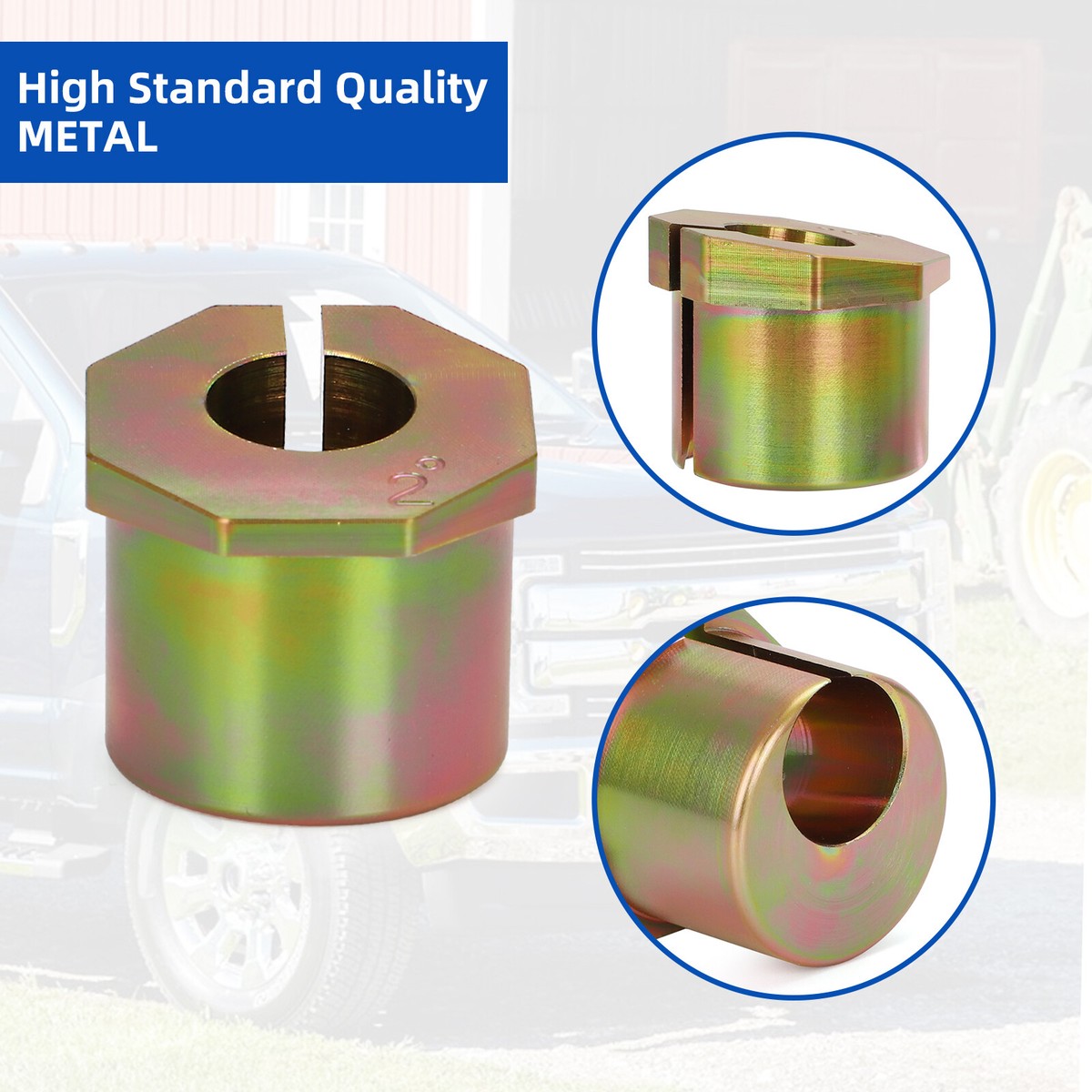 For Ford F250 F350 F450 Caster/Camber Adjusting Bushing Pair Super