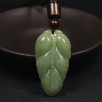 Highly-translucent Natural Old Pit Icy Blue Jadeite Jade Pendant Certified Grade A Highly-tranlucent Blue-green Jadeite Jade Pendant - By Melody