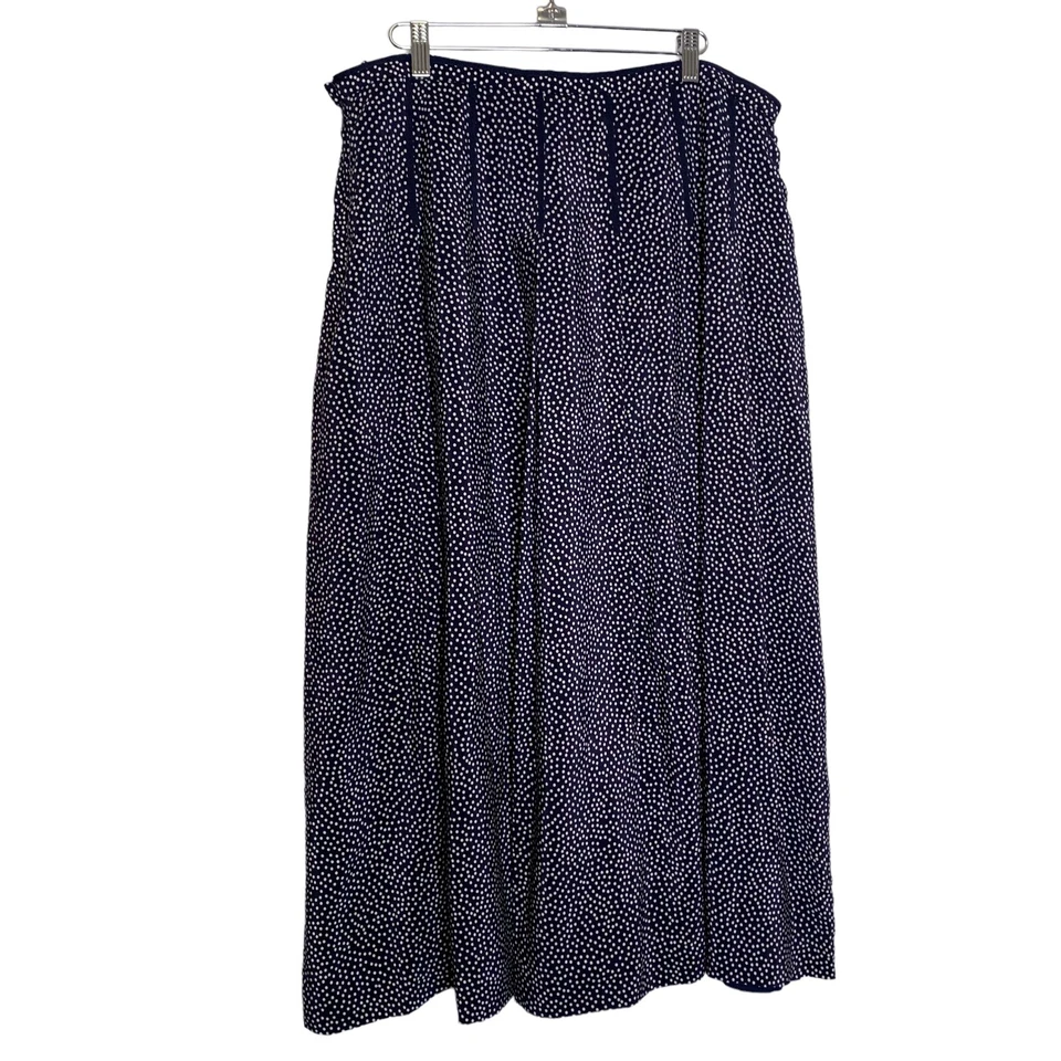 Falda Pendleton Mujer 8 Maxi Azul Marino Blanco Lunares Forrada Seda Carrera Foto 4 de 4