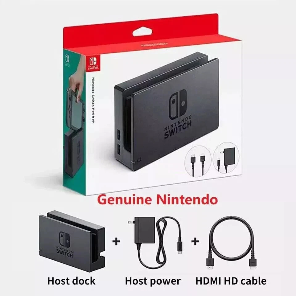 Original Nintendo Switch TV Dock Station, Adaptador de Corriente, Juego Múltiple de Cable HDMI