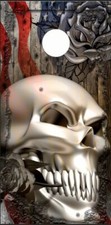 Ghost Skull Rose LAMINATED Cornhole Wrap Bag Toss Skin Decal Sticker