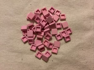 Lego 50 Pink Tiles Flat Smooth 1 x 1 Parts