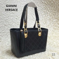 Borsa Gianni Versace in vera pelle nera in ottime condizioni taglia 21; 13
