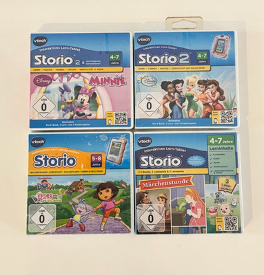 VTech Storio 2 Spiele Set, alle NEU sealed / neu: Disney Minnie, Nickelodeon Dor