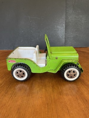 1960s Vintage TONKA Mini JEEP PRESSED STEEL LIME Light GREEN Rare