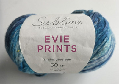 Sublime by Sirdar Evie Prints 94% Mako Cotton 50g/126yds Shade 651 Maia 1 Skein