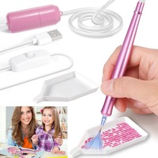 Electric Diamond Art Pen Kit with Vacuum Storage Tray for Painting