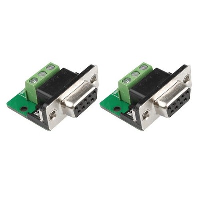 2PCS D-sub DB9 Interface Breakout Board Connector 9-pin 2-Row Female RS-232 S...