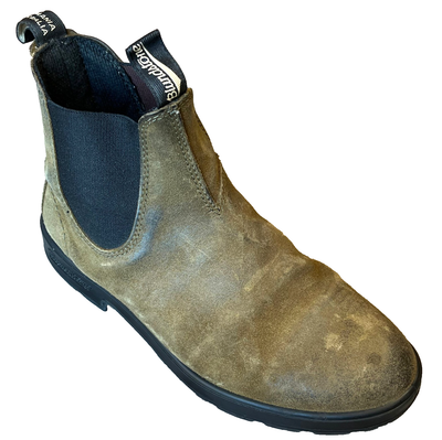 Blundstone Classic Chelsea Boots Distressed Brown Suede Mens  display picture 1