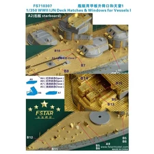 Battleship Unpainted 1/700 WWII IJN Deck Hatches & Windows for Vessels I