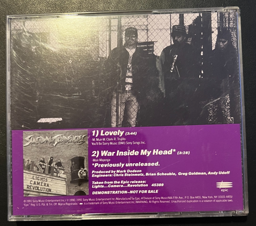 Suicidal Tendencies Lovely CD Single Promo 1991 Esk 4011 - Foto 2 di 2