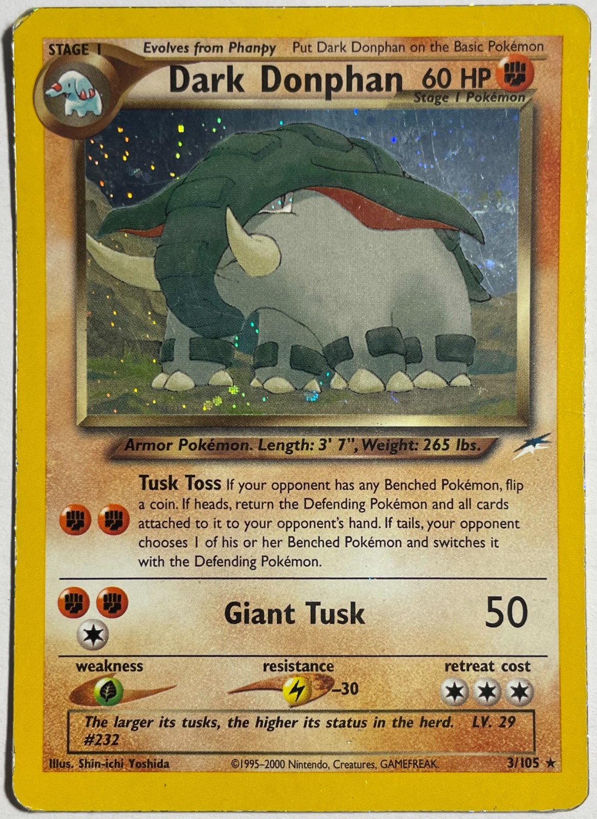Dark Donphan 3/105 Neo Destiny Holo