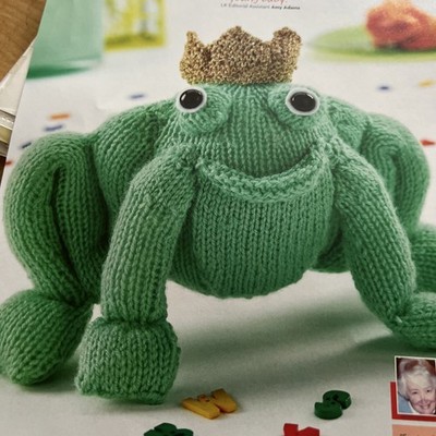 Val Pierce Albert Prince Charming Frog Spielzeug Kuschel DK Strickanleitung