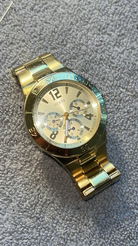 GUESS Women's Active Shine Multi-Function Gold Sport Watch With New Battery NICE - Picture 1 of 11